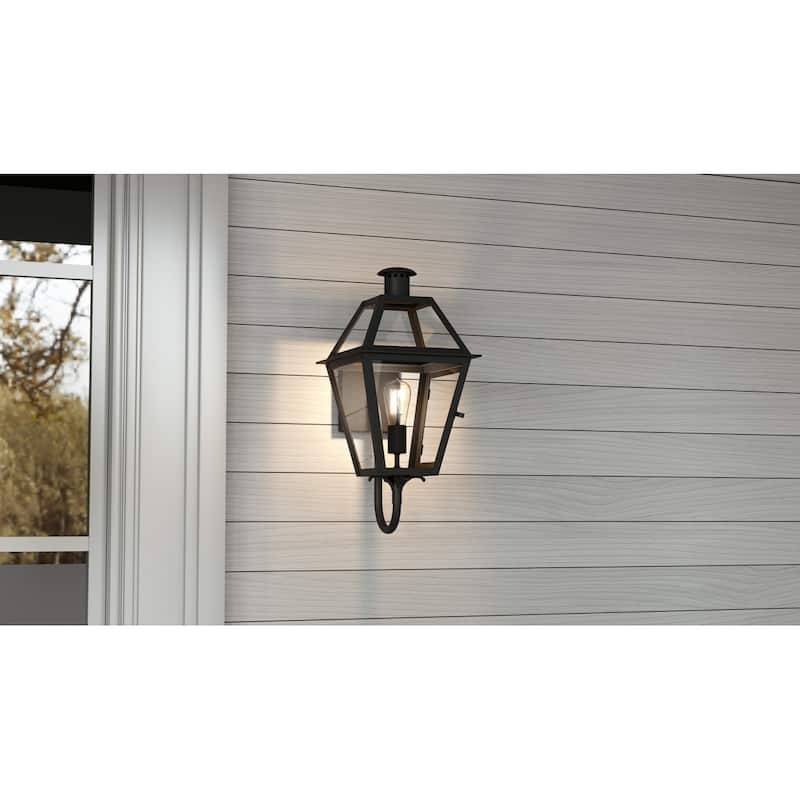 Rue De Royal 1-Light Earth Black Outdoor Wall Lantern