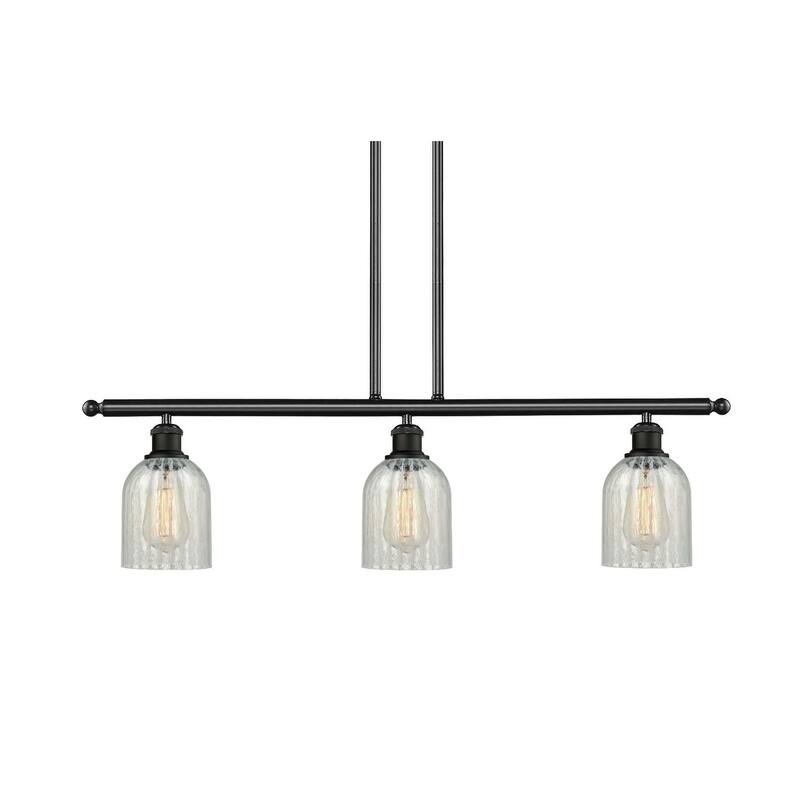 Innovations Lighting Caledonia 3 Light 36" Wide Linear Chandelier - Oil Rubbed Bronze / Mouchette