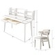 preview thumbnail 14 of 17, Kids Desk and Chair Set, Wooden Student Study Desk Writing Desk
