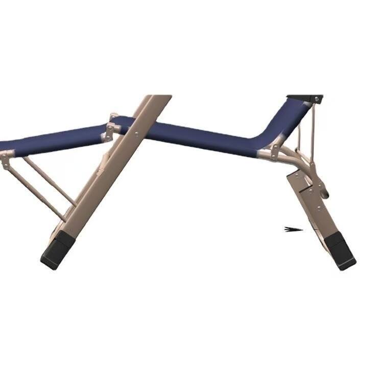 Foldable Outdoor Chaise Lounge Chair with 4-Position Adjustable Backrest, Water-Resistant Recliner Chair