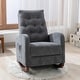 preview thumbnail 11 of 39, Baby Room High Back Rocking Chair Nursery Chair , Comfortable Rocker Fabric Padded Seat ,Modern High Back Armchair