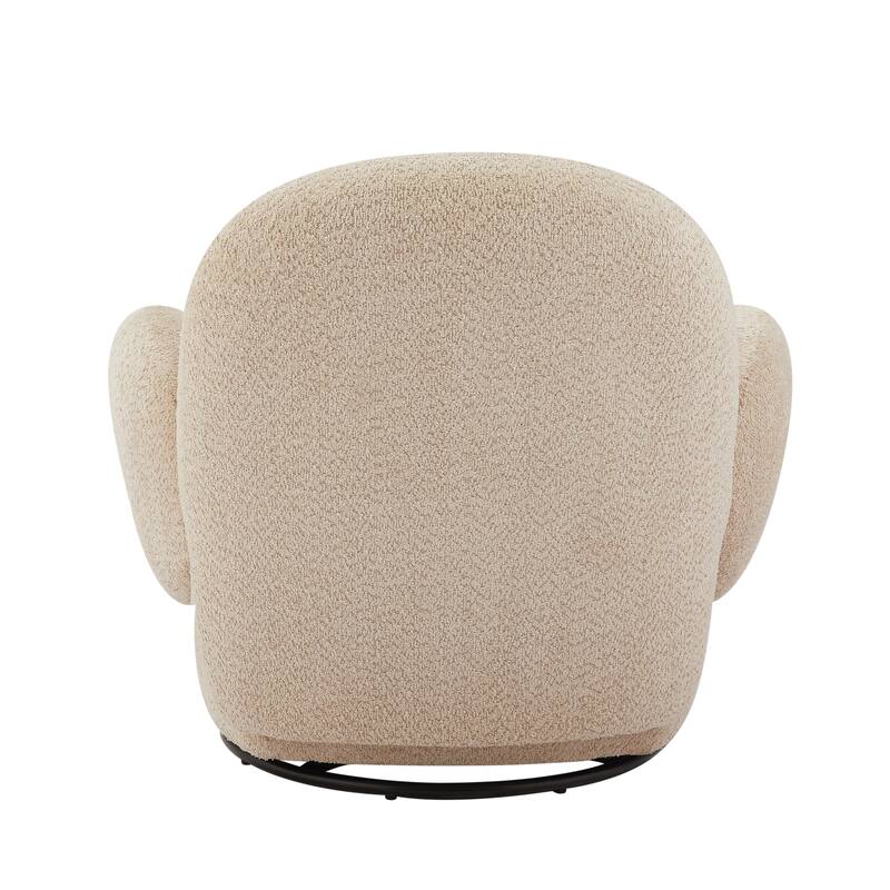 21 Inch Seat Wide Accent Chair With Swivel Function