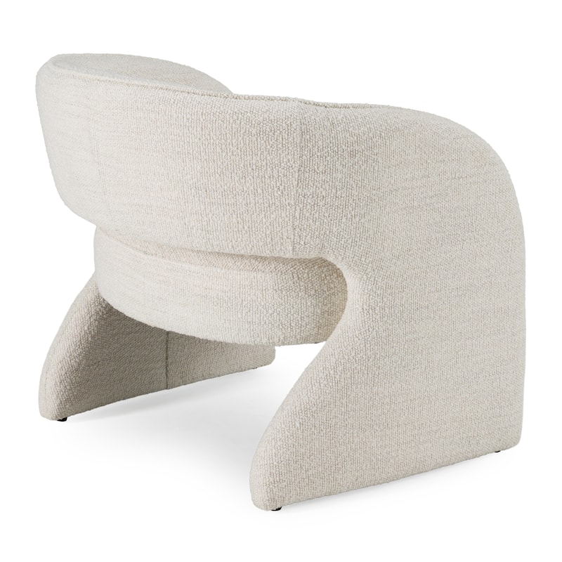 Modrest Luby Modern Cream Fabric Accent Chair