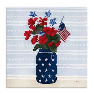 Stupell Stars & Stripes Bouquet Canvas Wall Art Design By Yvette St. Amant