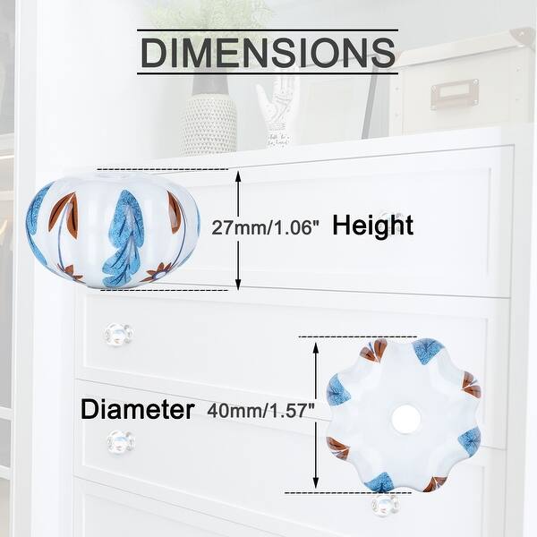 Shop 8pcs 40mm Ceramic Knobs Drawer Knob Pumpkin Pull Handle Home
