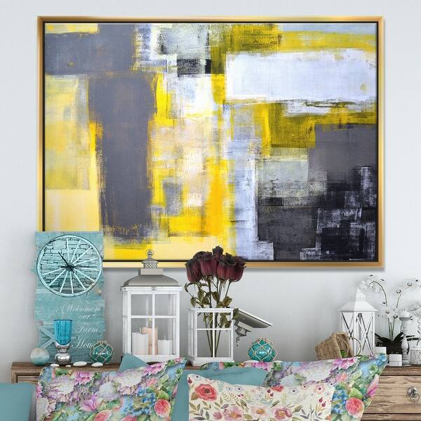 Designart Grey And Yellow Blur Abstract Abstract Framed Canvas Art Print On Sale Overstock 18951532 I make no promises concerning the performance.