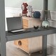 preview thumbnail 6 of 20, Multifunctional Twin Size Wood Loft Kids Bed with Built-in Desk,Shelves,Safety Guardrails and Ladder