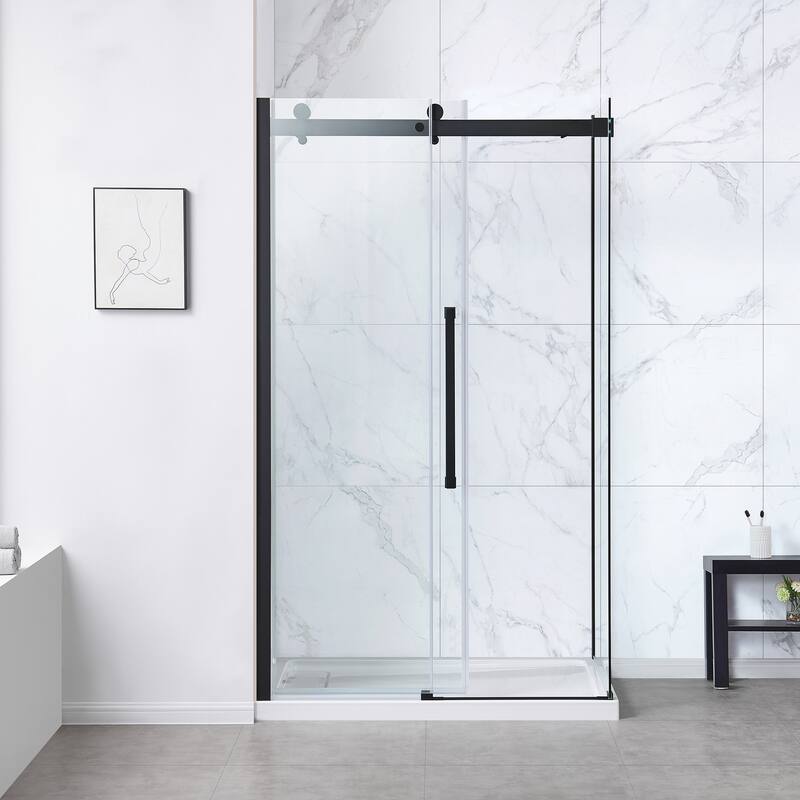 Bel Soft Close 3-Piece Base/Door Rectangular Corner Shower Kit (Left or Right Drain)
