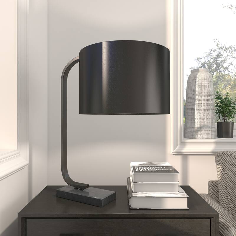 Black Metal Room Desk Lamp - 12 x 18 x 22
