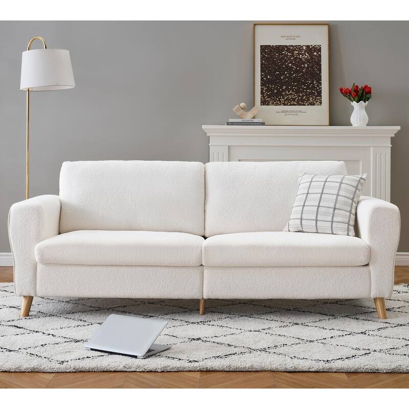 84 inch Sofa Couch, Comfy Loveseat Sofa for Small Spaces, 3 Seater Couch with Deep Seats, Wide Armrests