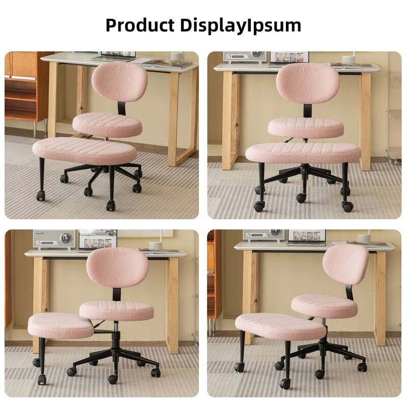 Ergonomic Office Chair-Multi-Position Cross Legged Design, Swivel Desk Chair with Back Support & Rolling Base