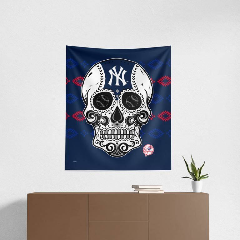 MLB Candy Skull Printed Wall Hanging