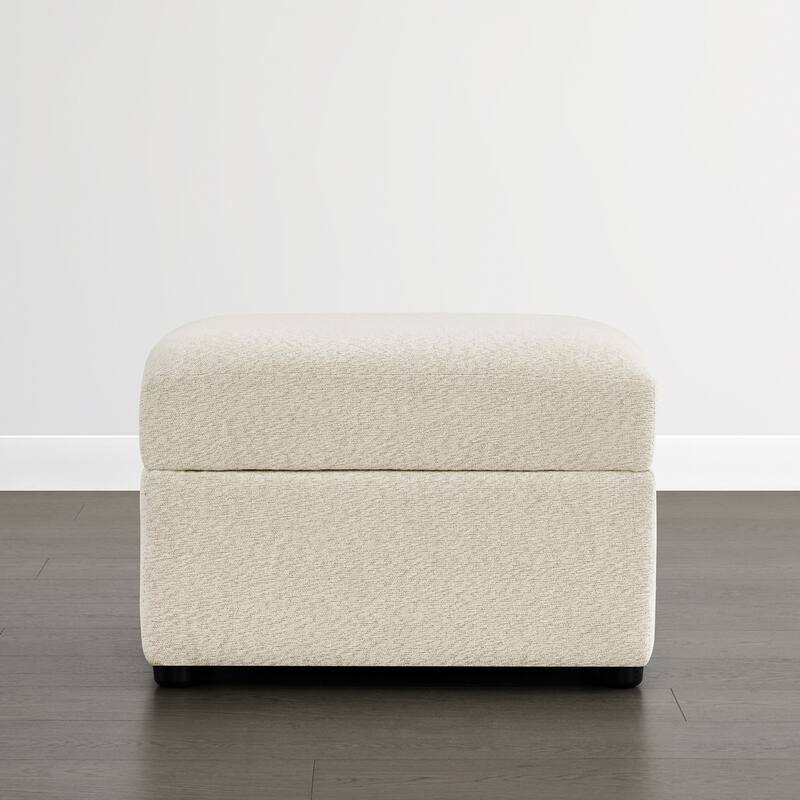 Spruce & Spring Modern Upholstered Swivel Barrel Accent Chair with Ottoman & Removable Slipcover