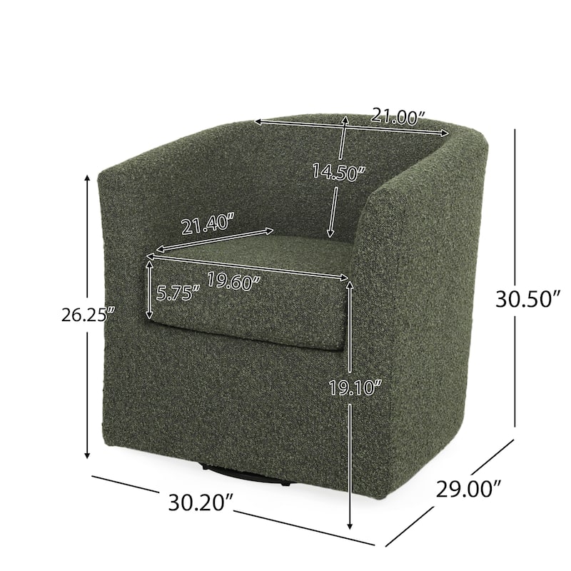 Daymian Swivel Club Chair by Christopher Knight Home
