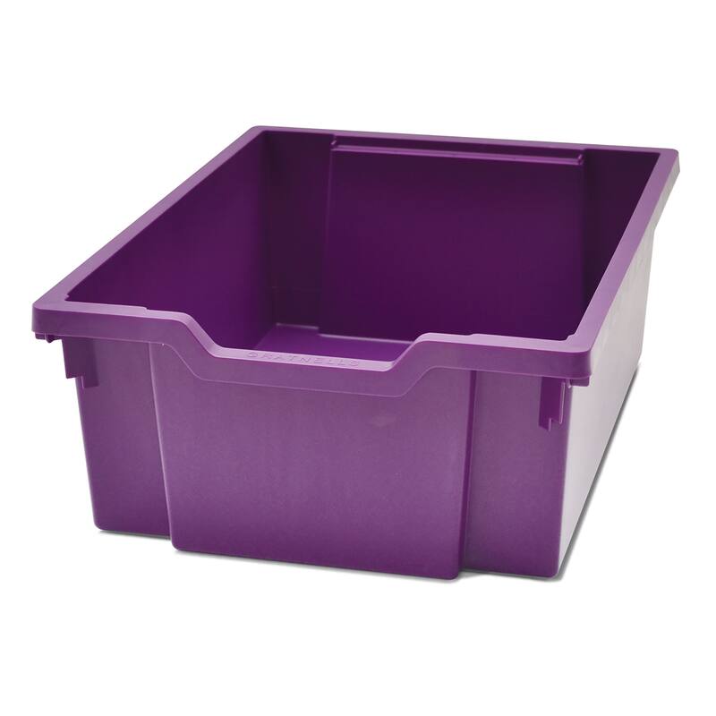 Gratnells Deep F2 Tray, Plum Purple, 12.3" x 16.8" x 5.9", Heavy Duty School, Industrial & Utility Bins, Pack of 6