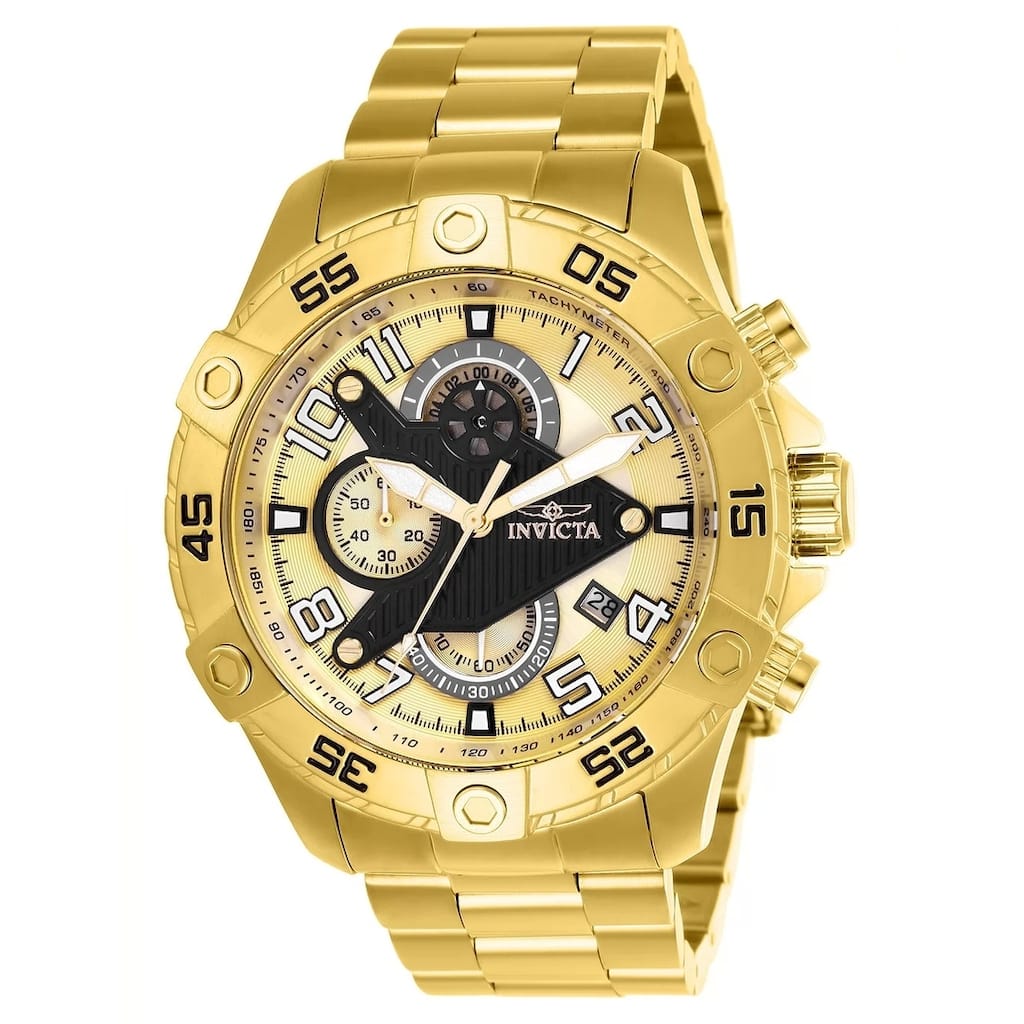 Invicta Men's 26098 S1 Rally Quartz Multifunction Gold Dial Watch
