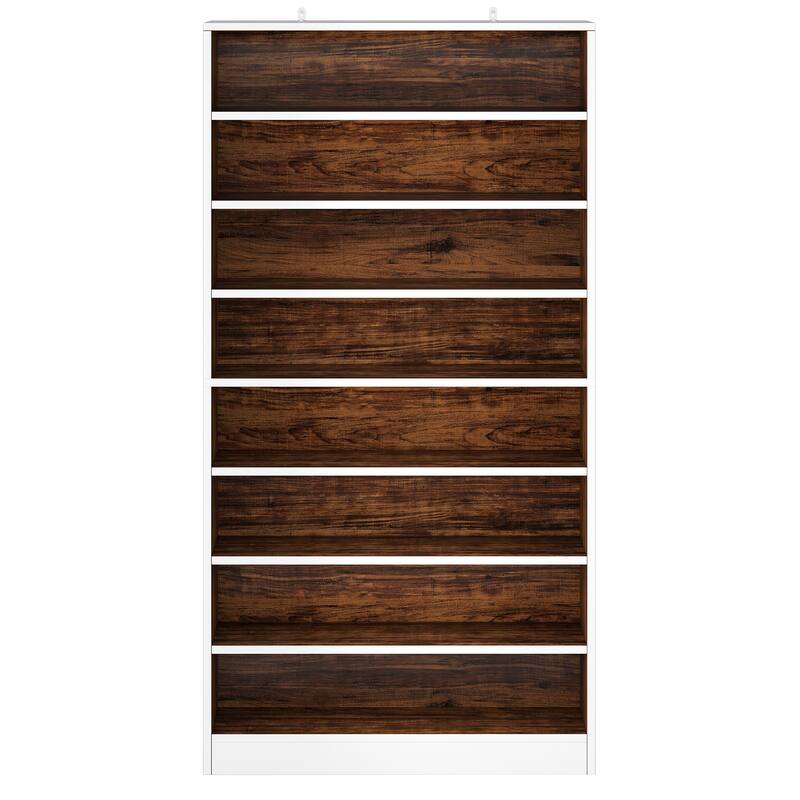 Wood Shoe Cabinet, Freestanding Shoe Storage Cabinet, Open Storage Shoe Organizer Entryway Shoe Rack Cabinet