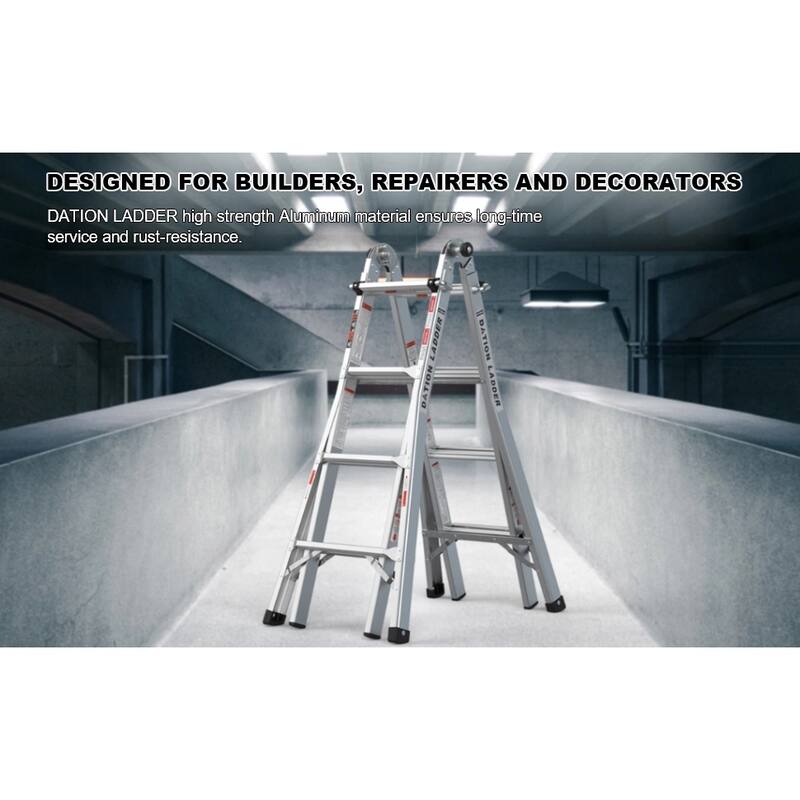 Multi Position Foldable Engineering Aluminum Alloy A-type Ladder