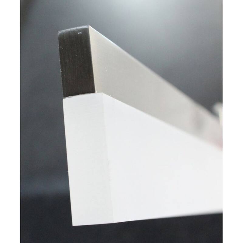 36"w 1-Light Linear Bar Ribbon LED Kitchen Island Light Brushed Nickel Finish Acrylic Shade