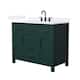 Option Green / White Quartz Top / Matte Black Hardware