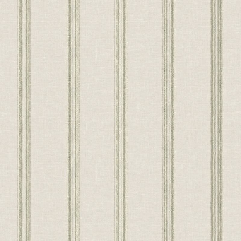 Chesapeake Johnny Green Stripes Wallpaper