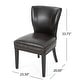 preview thumbnail 3 of 7, Jackie Contemporary Bonded Leather Dining Chair with Nailhead Trim by Christopher Knight Home