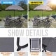 preview thumbnail 2 of 3, Garden Patio Furniture Set, 8-Piece Outdoor Dining Set with Umbrella 6 Folding Chairs,1 Rectangular Tempered Glass Table