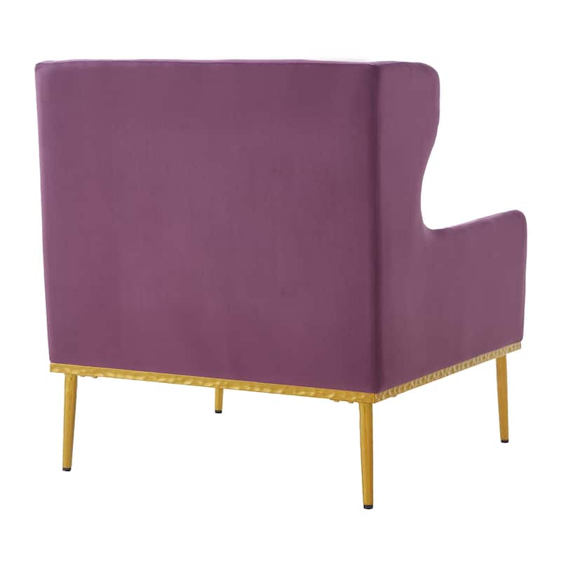 Modern Armchair Velvet Accent Chair Reading Chair Single Sofa Chair for Living Room, Bedroom, or Reading Corner