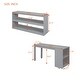 preview thumbnail 6 of 7, Gray Full Size Solid Wood Loft Bed with Retractable Desk, Storage Stairs, Storage Drawers, and Shelves