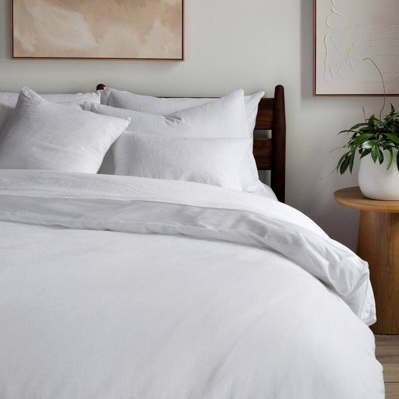 French Linen Pillow with Removable Sham by BOKSER HOME