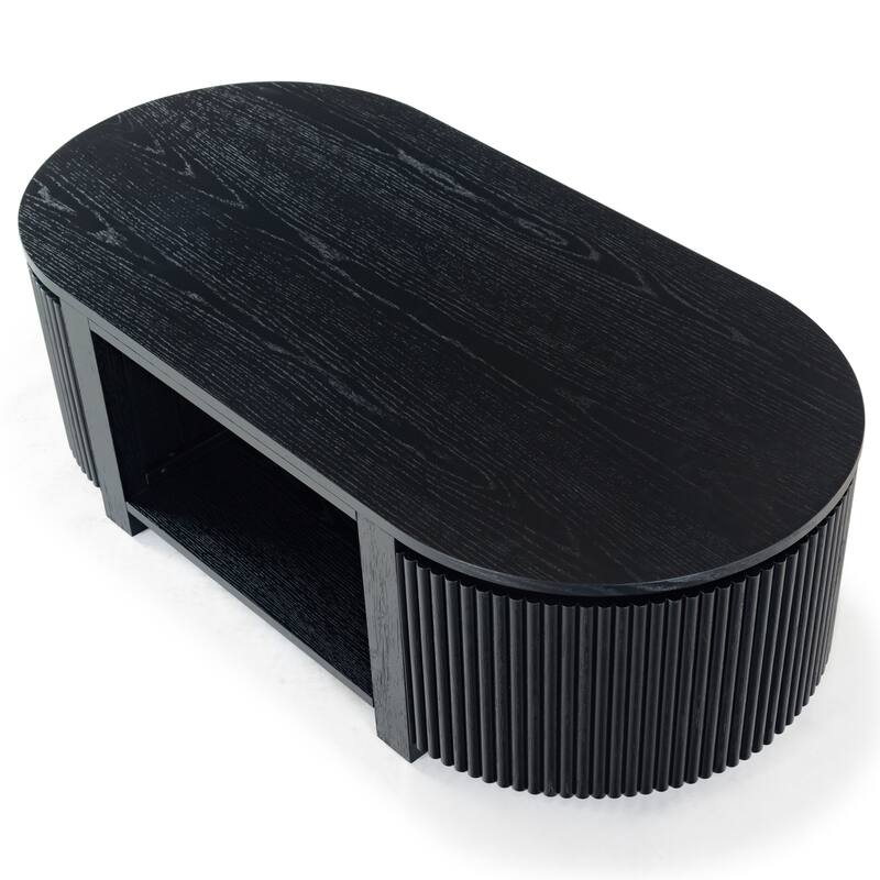 SAFAVIEH Couture Shelbie Reeded Oval Coffee Table, Fully Assembled - 51"W x 25"D x 16"H