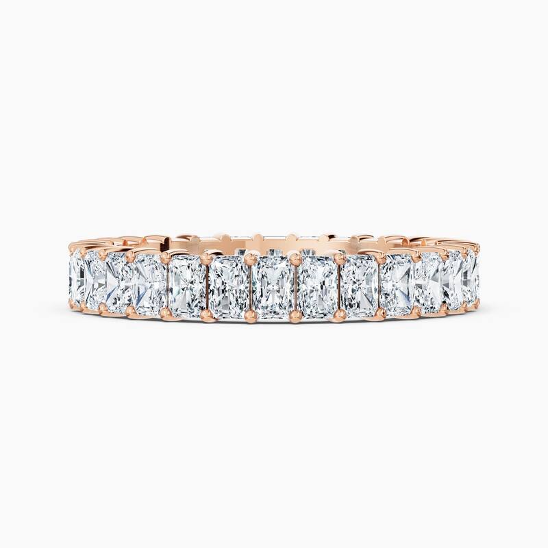 Auriya 14k Gold Radiant North-South Lab Grown Diamond Eternity Band 3.00 - 11.25 ct. tw. (F-G, VS) - 3.00 ct. wt. - 7 - Rose