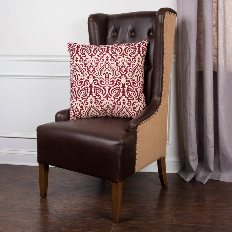 Rizzy Home Cotton Damask Throw Pillow