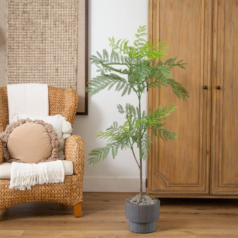 Jacaranda Artificial Tree with Planter - 5' - Green