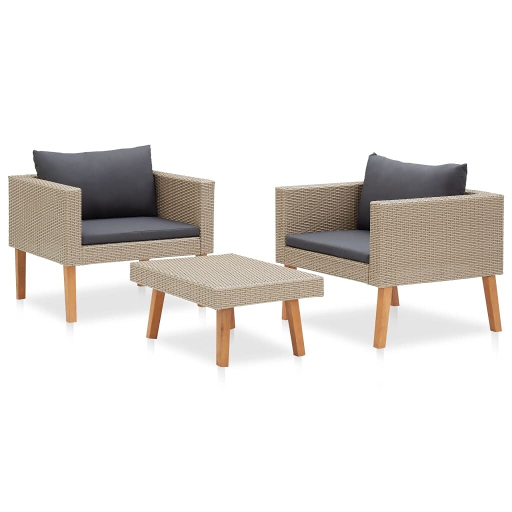 Vidaxl 3 piece best sale garden lounge set