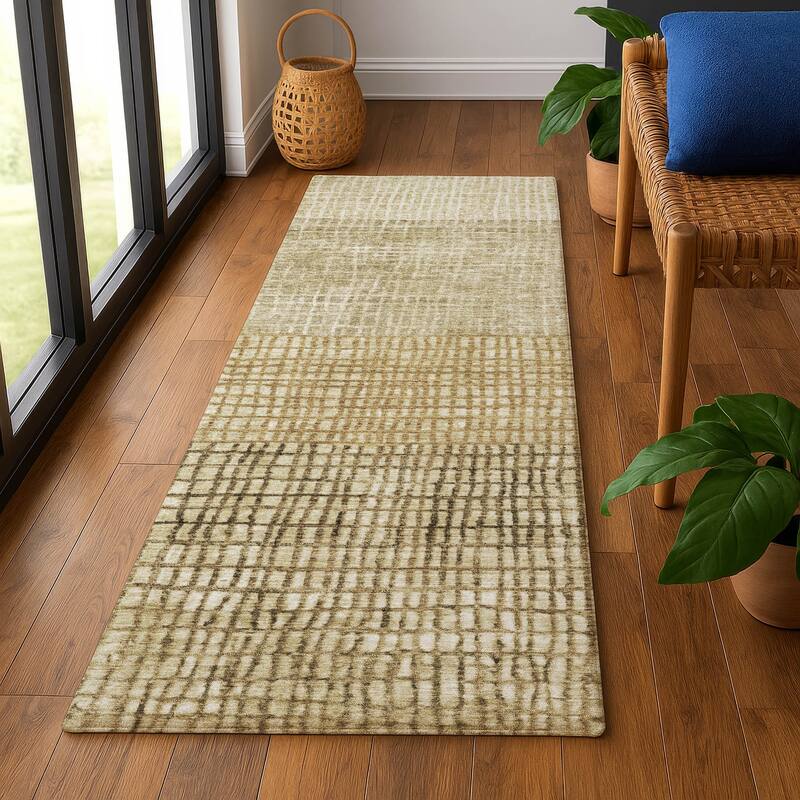 Premium Washable Super Soft Modern Ombre Mayfield Rug - 2'3" x 7'6" - Brown