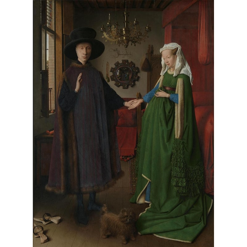 The Arnolfini Portrait by Jan van Eyck Giclee Print Oil Painting Gold ...