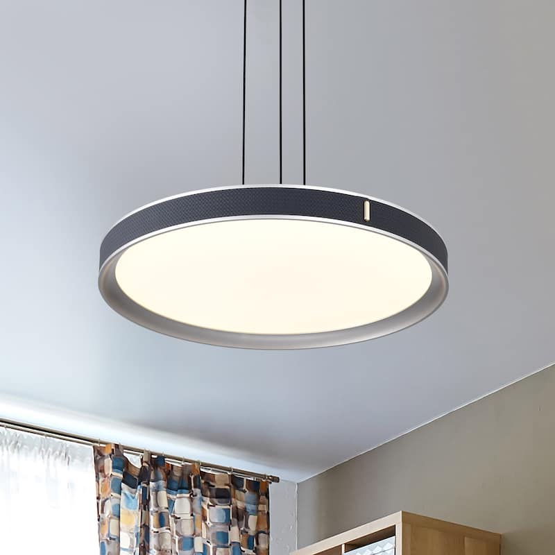 Bandon 20 Inch LED Pendant Gray with Blue Wrap Acrylic Lens