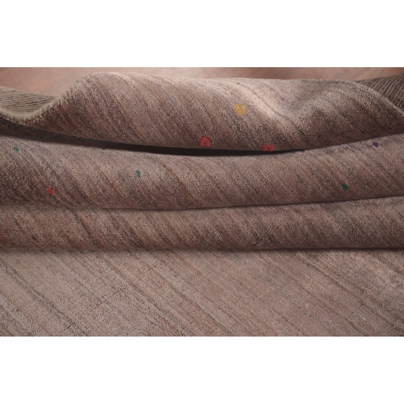 Gabbeh Indian Area Rug Handmade Silk Carpet - 7'11"x 9'9"