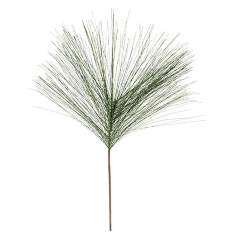 Green Jumbo Needle Evergreen Pick for Holiday Wreaths and Floral Arrangements - Height: 18 in. - Green