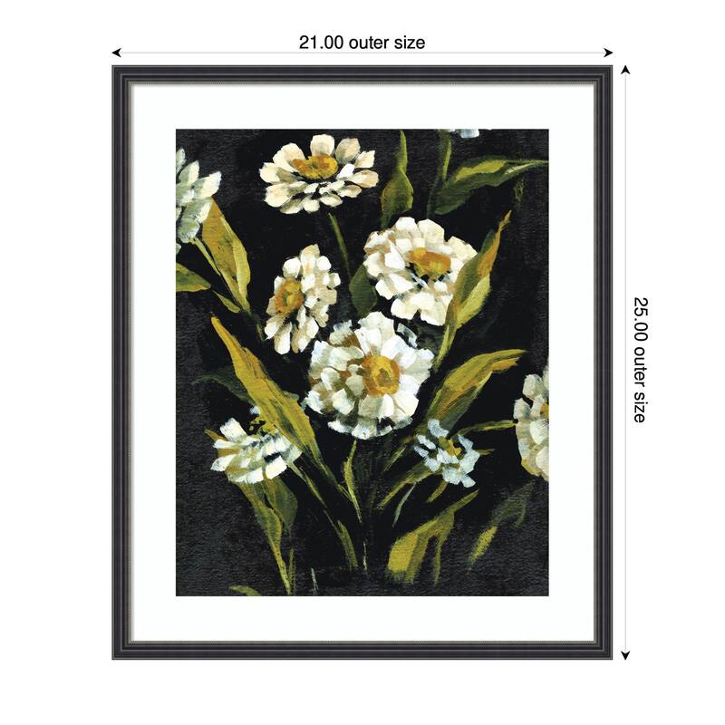 Kate and Laurel Framed Art Moody Floral 1 by Annie Quigley