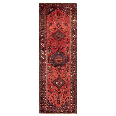 ECARPETGALLERY Hand-knotted Anadol Red Wool Rug - 3'3 x 9'8
