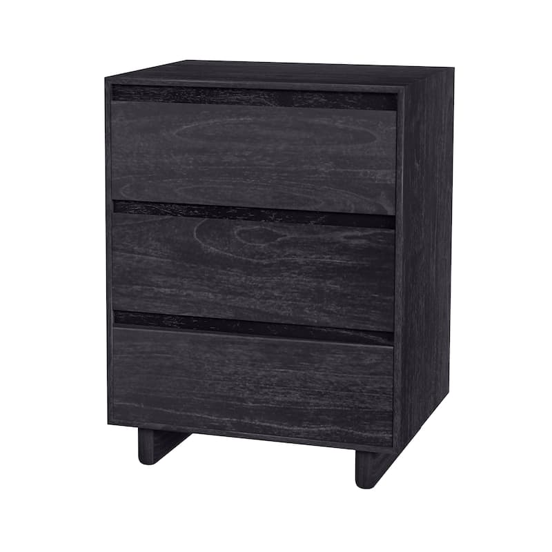 Halmstad Wood Panel 3 Drawer Narrow Nightstand