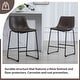 preview thumbnail 24 of 23, Carbon Loft Richard Faux Leather and Iron Counter Stool (Set of 2)