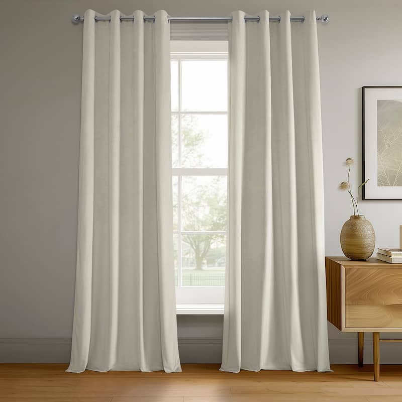 Exclusive Fabrics Signature Grommet Velvet Blackout Curtain (1 Panel)