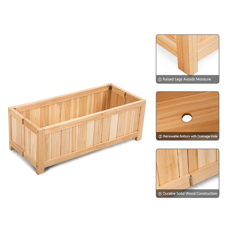 Flower Planter Box Raised Folding Vegetable Patio Lawn Garden