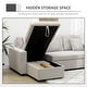 preview thumbnail 16 of 16, HOMCOM Sectional Sleeper Sofa, Linen Fabric L Shaped Couch with Pull out Bed, Reversible Storage Chaise, 3-seat, Dark Grey
