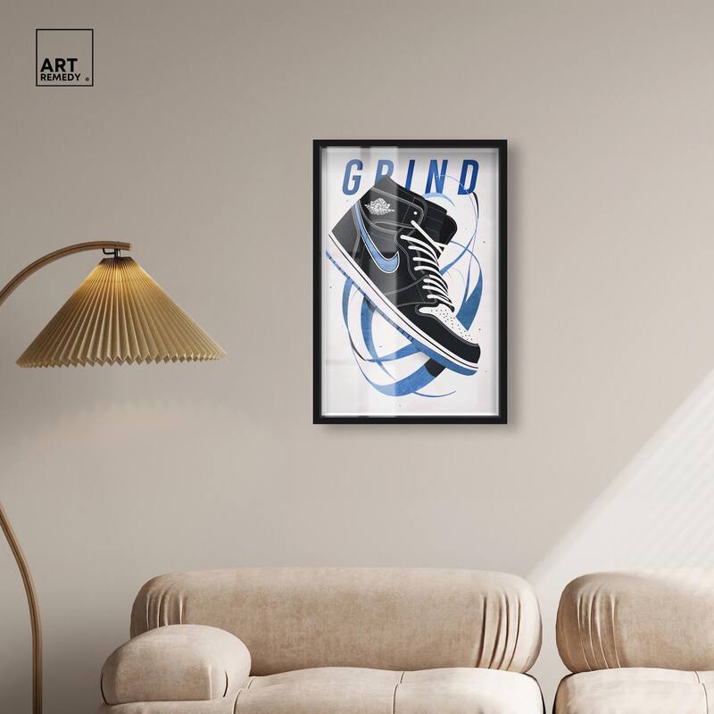 Blue Ribbon Sneaker Shadowbox by Art Remedy