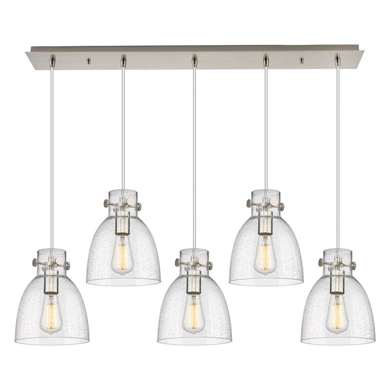 Innovations Lighting Newton Bell - 5 Light 8" Cord Hung Linear Pendant