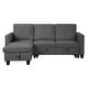 preview thumbnail 9 of 13, Nova Velvet Reversible Sleeper Sectional Sofa with Storage Chaise